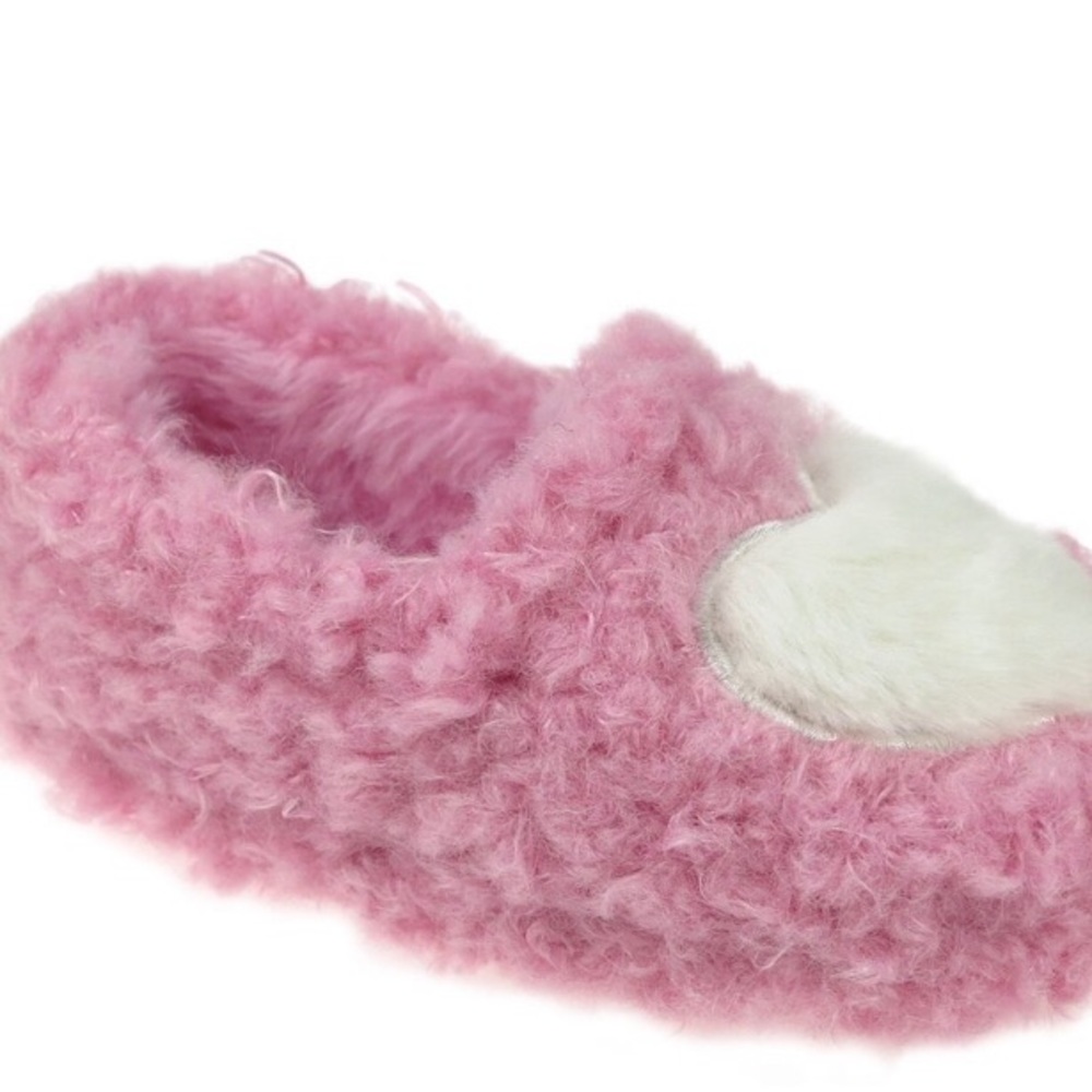 Girls Toddler Heart Sherpa Slipper